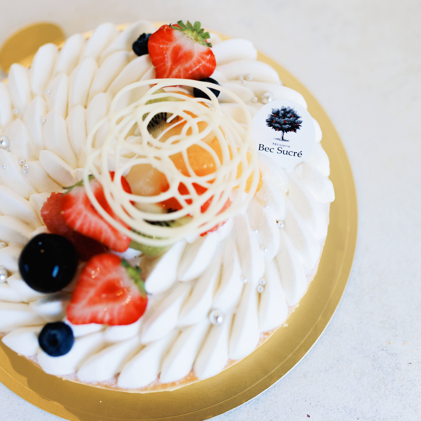 ベイクドチーズフルーツ飾り